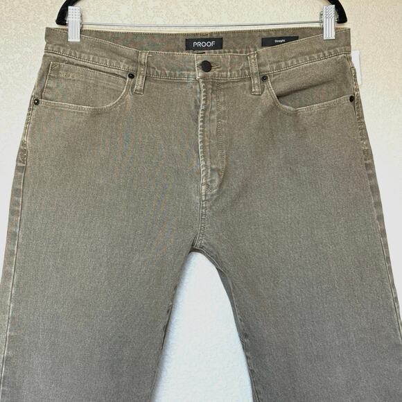 Hackberry PROOF Men’s Straight Brown Jeans Stretch Denim Size 34 x 34 - Picture 3 of 10